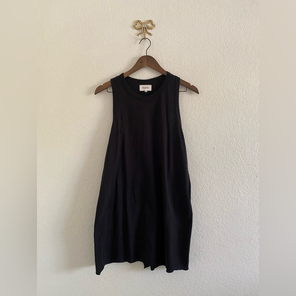 Mate The Label Black Mini T-Shirt Sleeveless Dress Women’s Size Small
